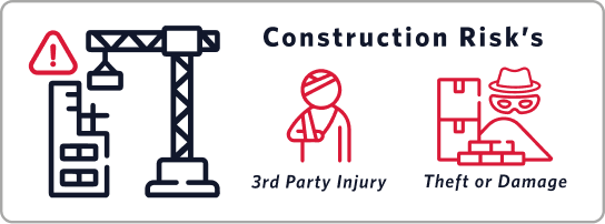 Construction Risk 3rd party injury and theft or damage