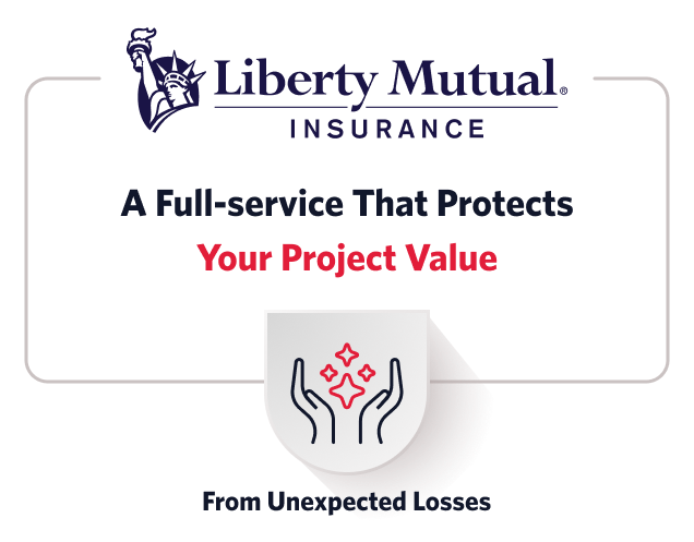 infographic of Liberty Mutual insurance full service that protects your project value