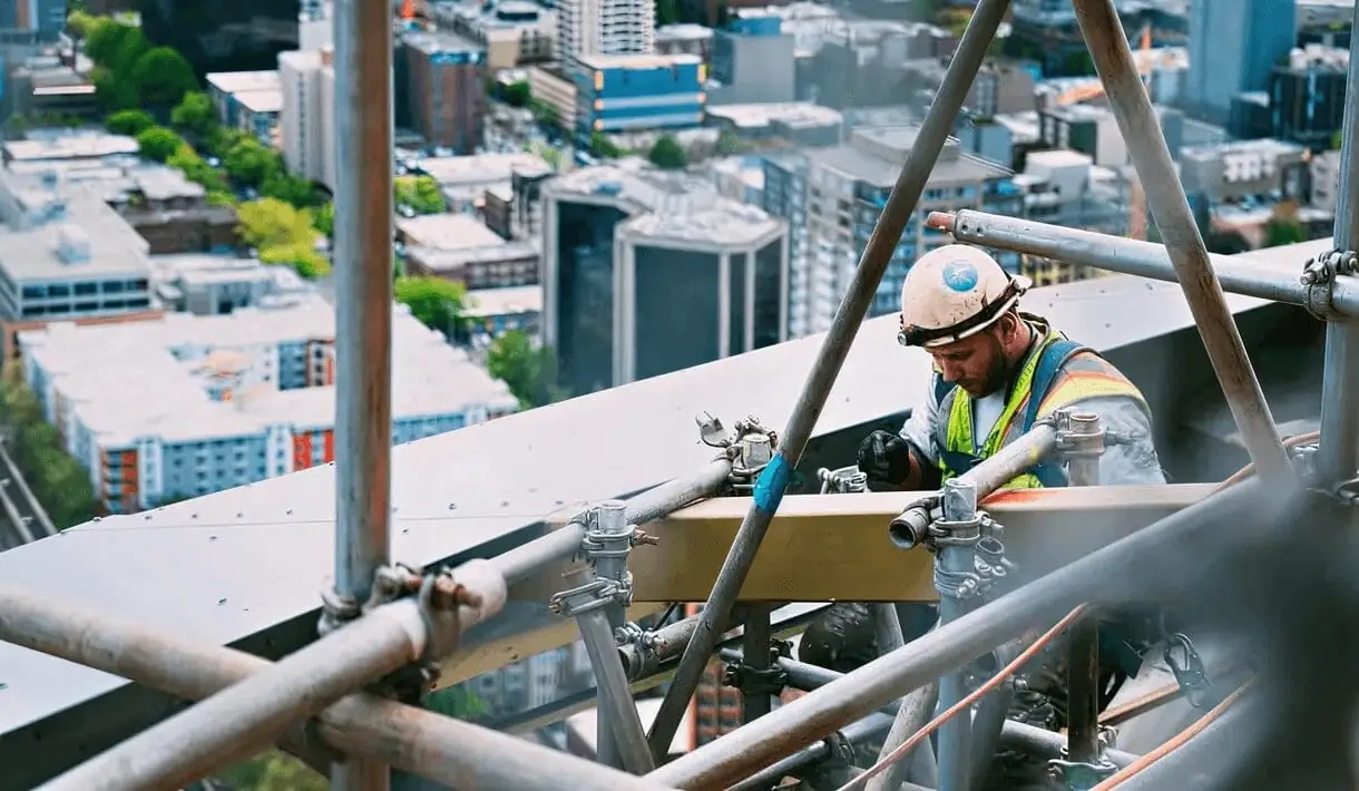 Construction site protected by builders risk insurance